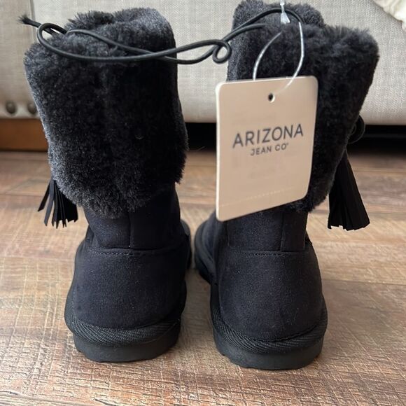 Little Girls Sz 11 Arizona Anna Flat Heel Winter Boots Black NWT 🏷 - Picture 5 of 10